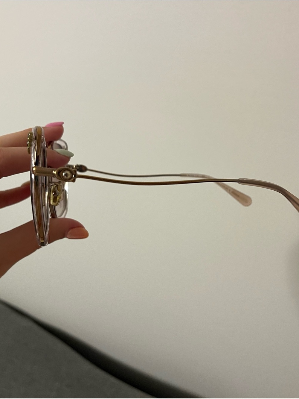 Coach Clear-Pink Frame Sunglasses with Brown Gradient Lenses - Picture 5 of 6
